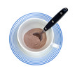 Hot chocolate mix in cup