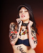 Girl with body art.