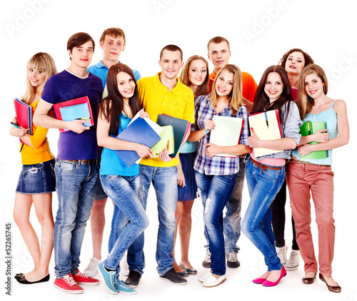 Photo: Group student with notebook. Group student with notebook.