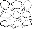 Vettoriale: Comic cloud speech bubbles. Comic cloud speech bubbles.