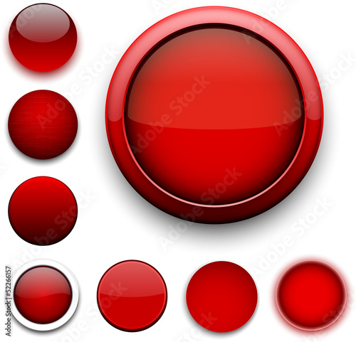 Vector: Round red icons. Round red icons.
