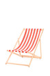 Sun lounger in stripes