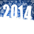 2014 new year vector illustration with snowflakes
