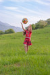 Little girl with the ball