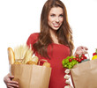 Healthy shopping, Isolated, white background