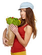 Healthy shopping, Isolated, white background