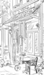 Street in paris - illustration