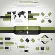 Retro infographics set. World Map and Information Graphics. Vect