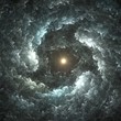 Hurricane clouds and star abstract background