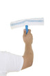 Photo: hand with window cleaning tool hand with window cleaning tool