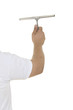 Photo: hand with window cleaning tool hand with window cleaning tool