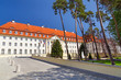 Facade of classical mansion building in Sopot