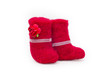 Red toy wool felt boots