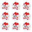 Vektor: White sale presents set White sale presents set