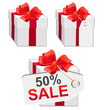 Vektor: White sale presents set White sale presents set