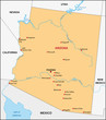 Vektor: Arizona map Arizona map