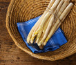 Photo: still life with a fresh white asparagus in a basket still life with a fresh white asparagus in a basket