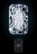 Diamond emerald jewel, vector illustration