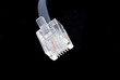 phone jack rj-45 isolated on black