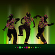Vector: Go-Go night party vector background Go-Go night party vector background