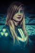 Photo: Girl with blue eyes, fantasy scene, future warrior Girl with blue eyes, fantasy scene, future warrior