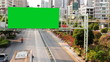 Blank billboard with timelapse car moving