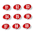 Numbers set. Vector