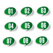 Numbers set. Vector