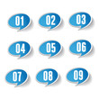 Numbers set. Vector