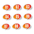 Numbers set. Vector