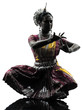 Foto: indian woman dancer dancing silhouette indian woman dancer dancing silhouette