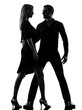 couple woman man dancing dancers salsa rock silhouette