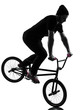 Photo: man bmx acrobatic figure silhouette man bmx acrobatic figure silhouette