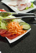 fresh salad with tomateoes