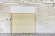 Closed Shutters in a commercial Shop