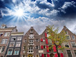 Beautiful Amsterdam typical streets and buildings
