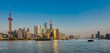 pudong and the bund on hangpu river shanghai china