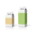 Colorful milk box packaging template, vector