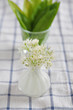 Frischer Bärlauch mit Bärlauchblüte