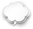 Paper white cloud bubble.