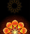 Vector: abstract bright flower abstract bright flower