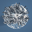 City Earth with Clouds