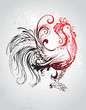Vector: red rooster red rooster
