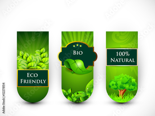 Vector: Blank Eco tags, stickers or labels, Nature concept. Blank Eco tags, stickers or labels, Nature concept.