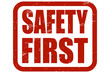 Grunge Stempel rot SAFETY FIRST