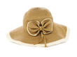 Beautiful summer hat isolated on white background.