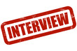 Grunge Stempel rot INTERVIEW