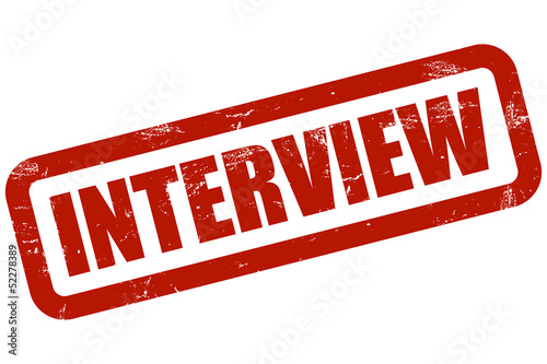 Illustration: Grunge Stempel rot INTERVIEW Grunge Stempel rot INTERVIEW