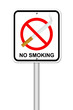 no smoking sign with cigarette