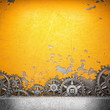 gear wheels on steel background